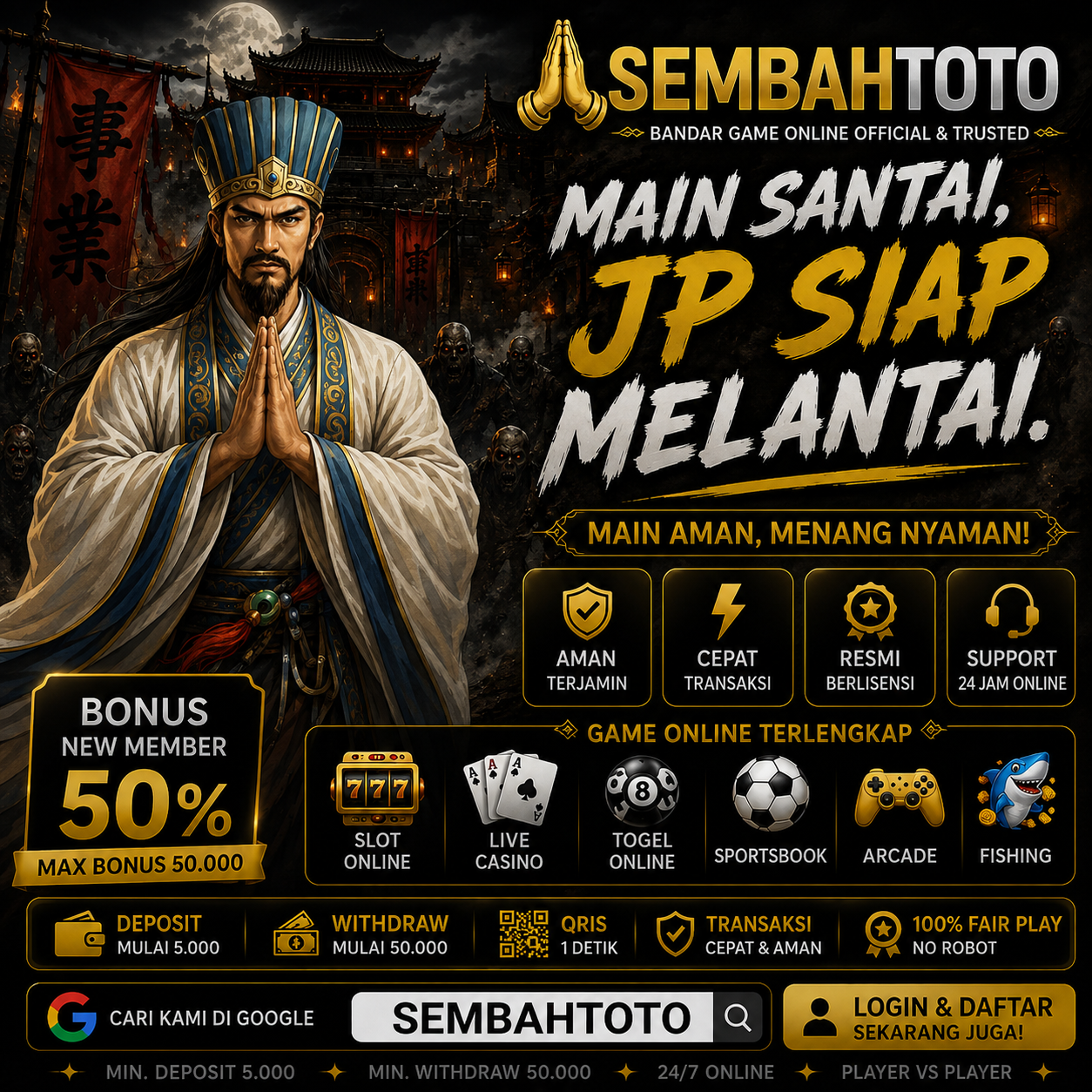 SEMBAH TOTO : Togel 4d 5d & Slot Gacor dengan Bonus New Member 200 Persen